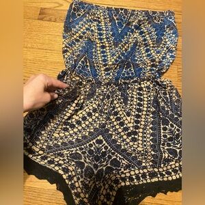 Strapless romper